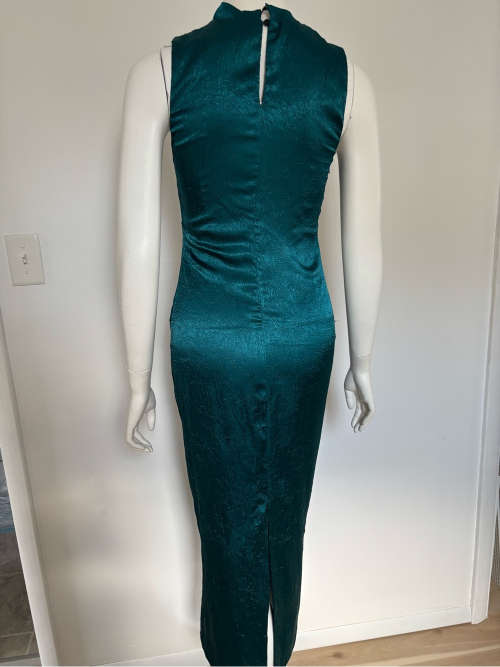 Zara Teal Sleeveless Maxi Dress with Shoulder Ring Detail - Picture 3 of 4